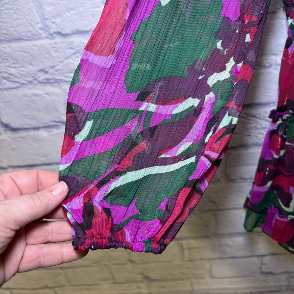 MISA Los Angeles Lorena mini dress Holiday Sparkle Abstract print Medium USA - Picture 12 of 16